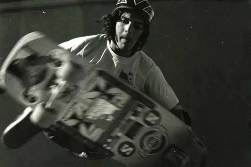 Bob bekian doing a frontside air in the 70s. Source: wikicommons