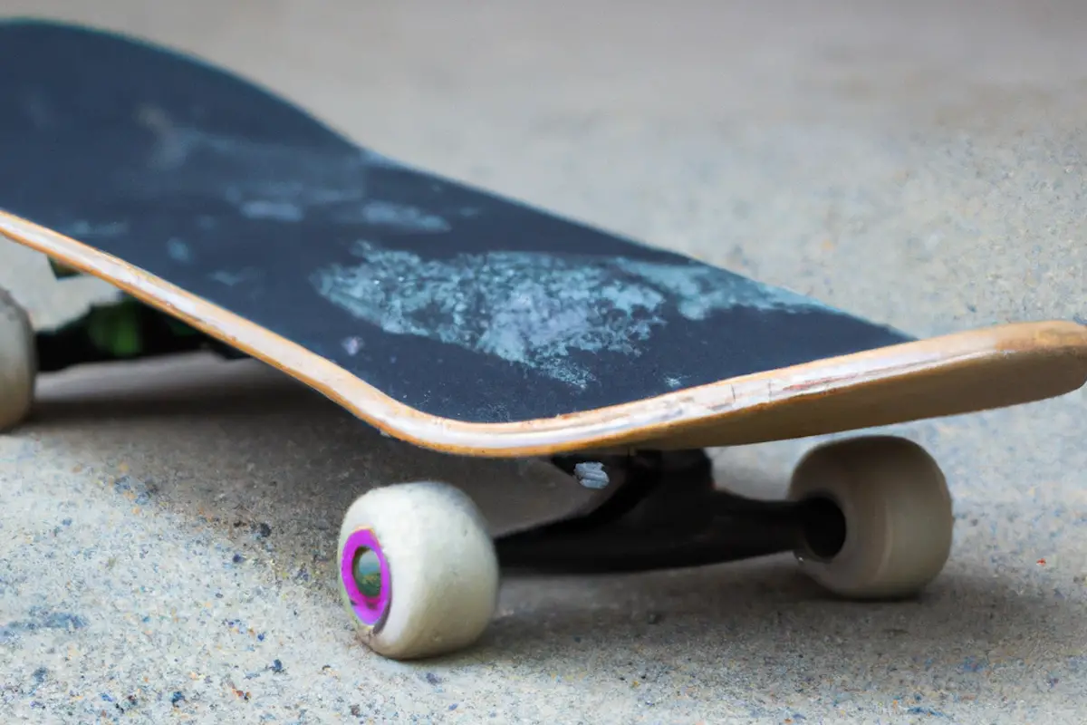 Image of a black skateboard on the floor source dall eimage of a skateboard on the floor