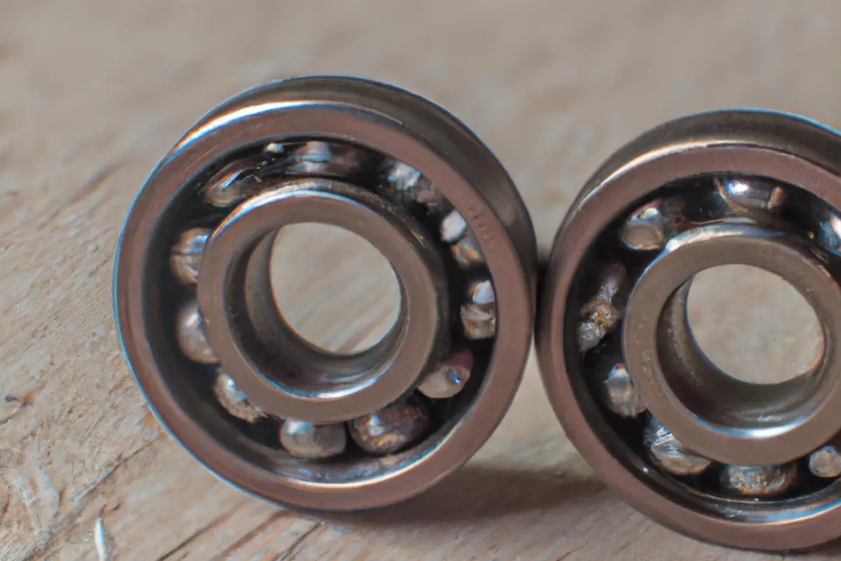 Image of an old skateboard bearing. Source: dall-e 2