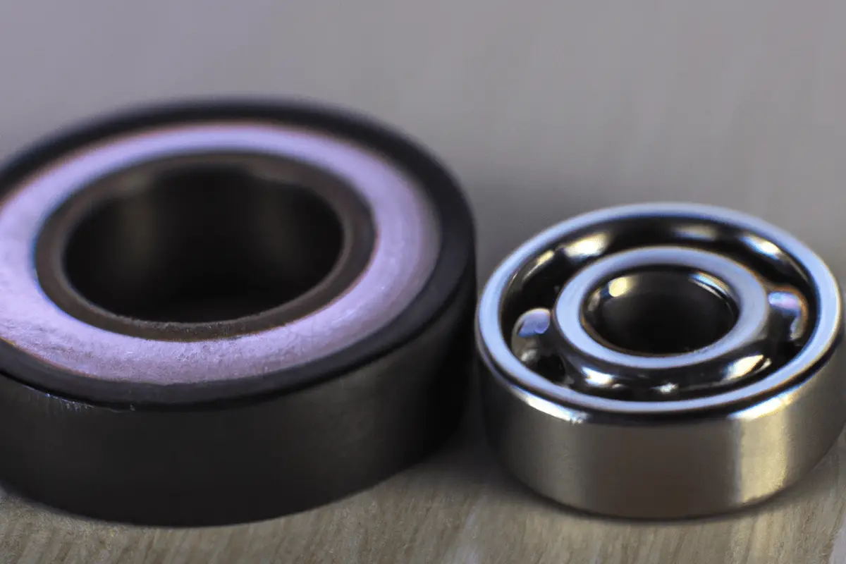 Image of two skateboard bearings on a table source dall e 2